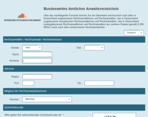 Bundesweiten Amtliches Anwaltsverzeichnis